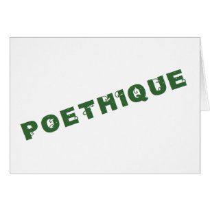 Cartão poéthique verde