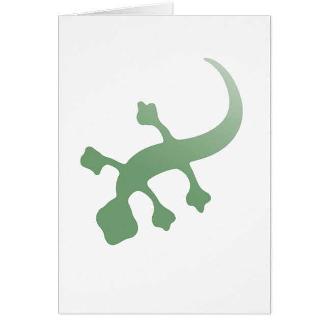 Cartão Poetica Gecko em Verde (Frente)