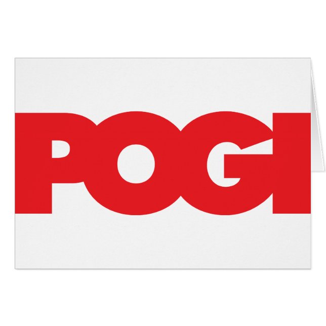 Cartão Pogi - vermelho (Frente Horizontal)
