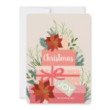 Poinsettia Christmas Joy Custom Family name