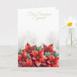 Cartão Poinsettia Vermelha "Para Alguém Especial" Natal