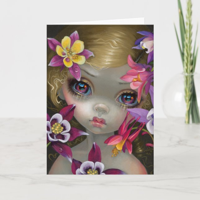 Cartão "Poisonous Beauties XIII: Columbine" Greeting Card (Frente)