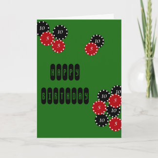 Cartão Poker Birthday