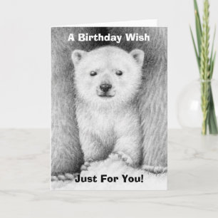 Cartão Polar Bear Cub Birthday Card
