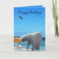 Polar Bear Encounter, Birthday Greeting