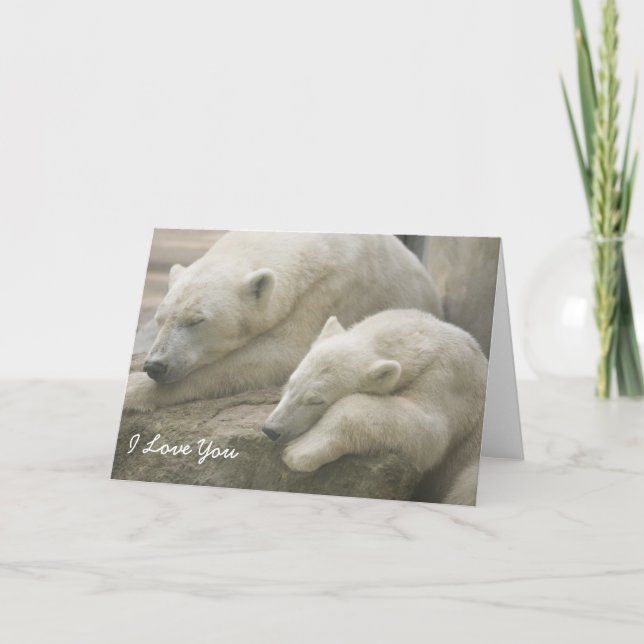 Cartão Polar Bear Mother's Day (Frente)