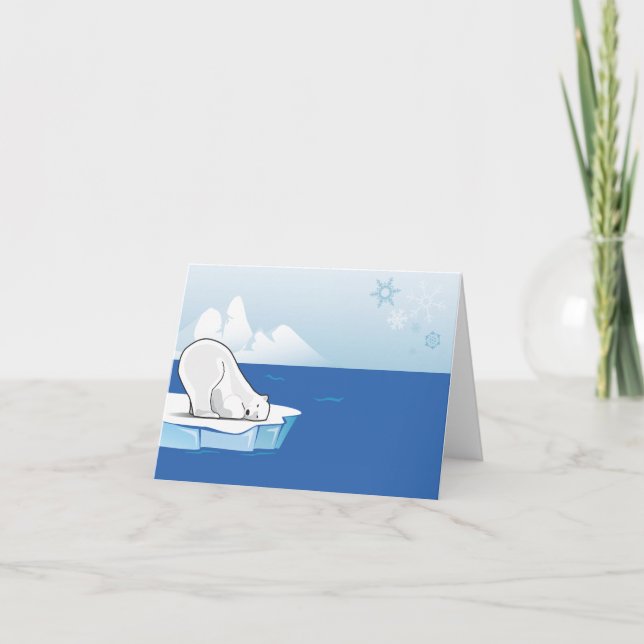 Cartão Polar Bear Playing (Frente)