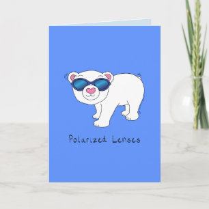 Cartão Polarized Glasses - Polar Bear Greeting Card