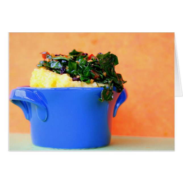 Cartão Polenta com verdes (Frente horizontal)