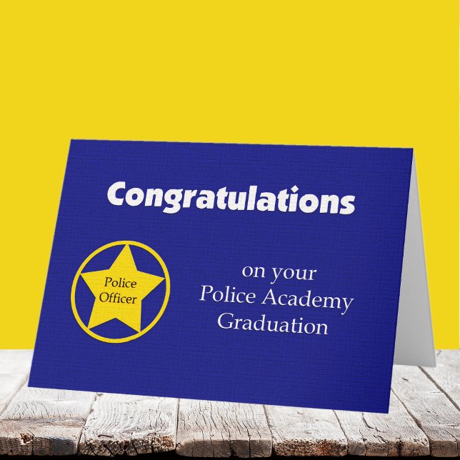 Cartão Police Academy Graduation Card -- Congratulations (Criador carregado)