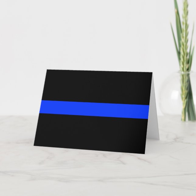 Cartão Police Blue Thin Line (Frente)