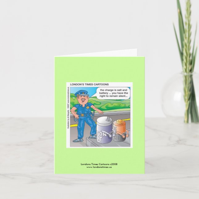 Cartão Police Humor Assault & Battery Notecards (Frente)