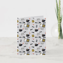 Cartão Police Themed Policeman Cop Pattern