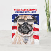 Polícia de Cachorro Funny Pug
