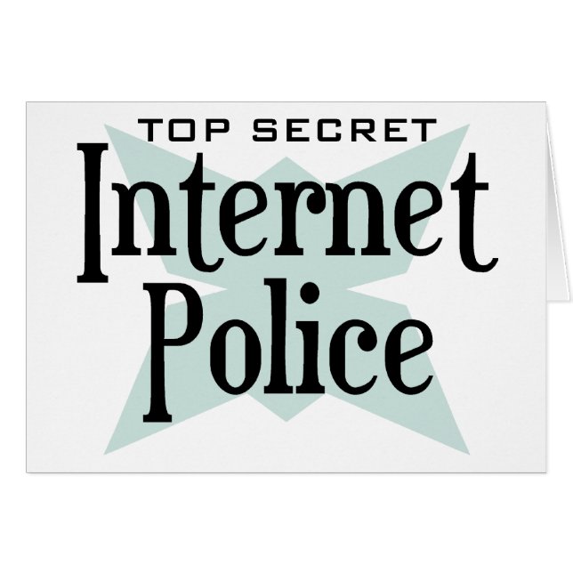 Cartão Polícia de Internet Secreta (Frente Horizontal)