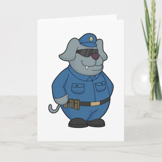 Cartão Policial cachorro Polícia (Frente)