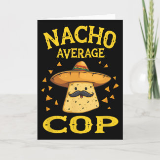 Cartão Policial engraçado não médio 