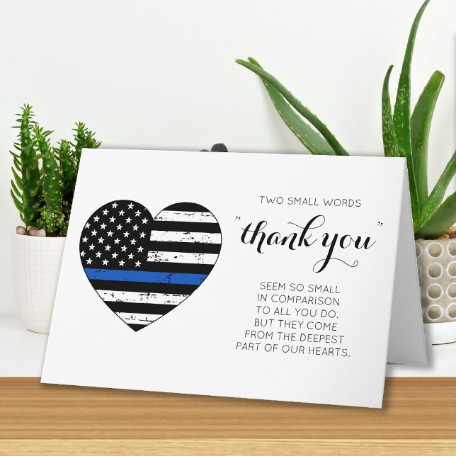 Cartão Policial Personalizado Sinalizador Thin Blue Line  (Criador carregado)