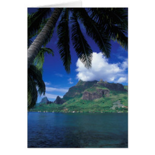 Cartão Polinésia Francesa, Moorea. Baía de Cooks. Verde