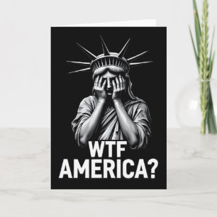 Cartão Política anti-trump e democracia Wtf América