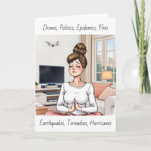 Cartão Política, Doença, Natureza Mãe, Tempos Loucos (Frente)