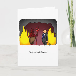 Cartão Political Humor "Just For Laughs" Greeting Card