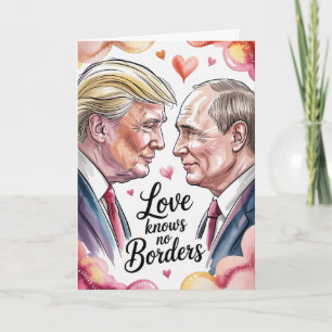 Cartão político Trump Putin Amor Não Conhece Front