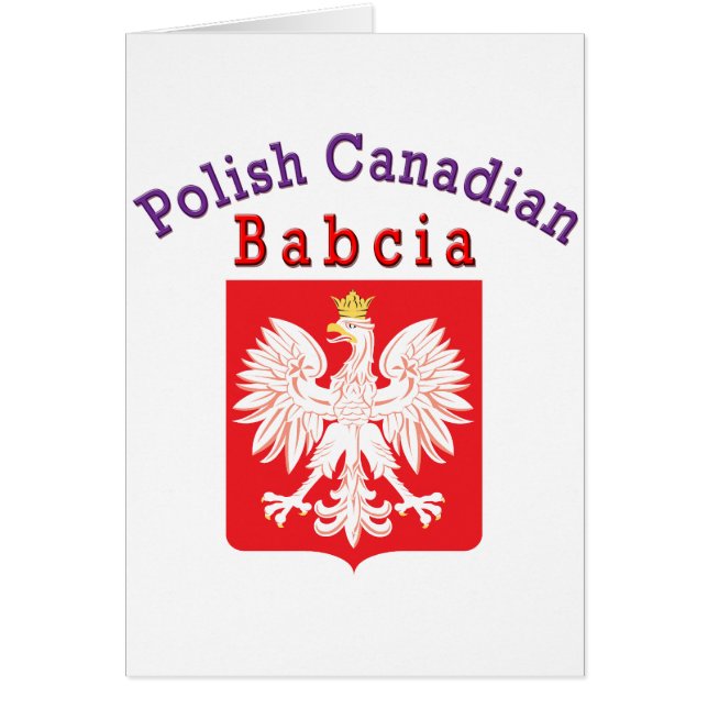 Cartão Polonês canadiano Shield Babcia (Frente)