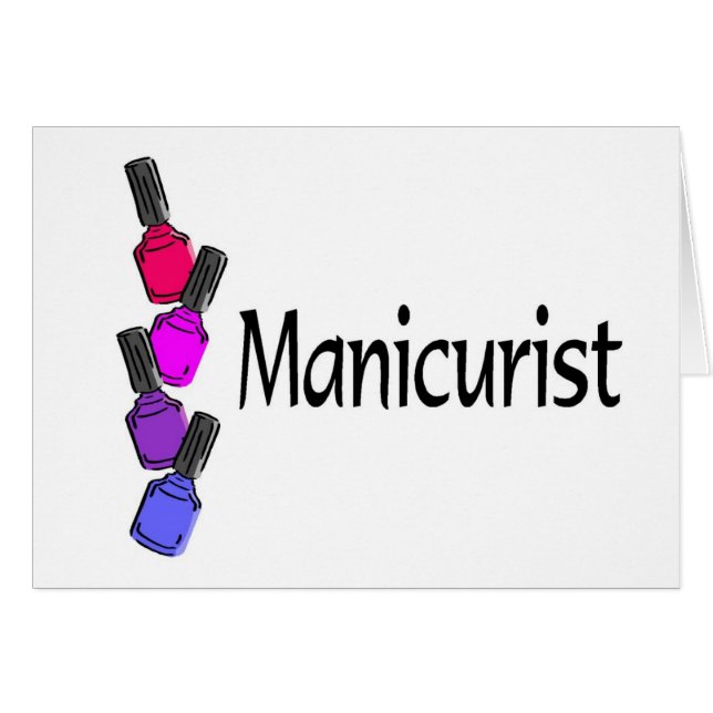 Cartão Polonês do manicuro (Frente Horizontal)