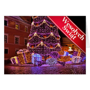 Cartão Polonês/Polski - Feliz Natal/Wesołych Świąt