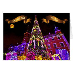 Cartão Polonês/Polski - Feliz Natal/Wesołych Świąt