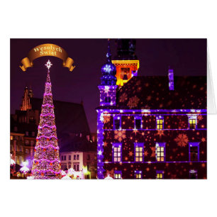 Cartão Polonês/Polski - Feliz Natal/Wesołych Świąt