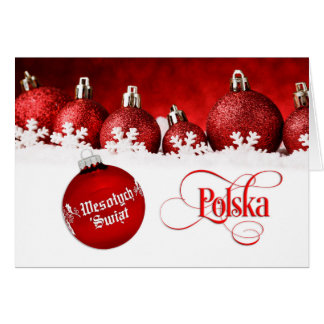 Cartão Polonês/Polski - Feliz Natal/Wesołych Świąt