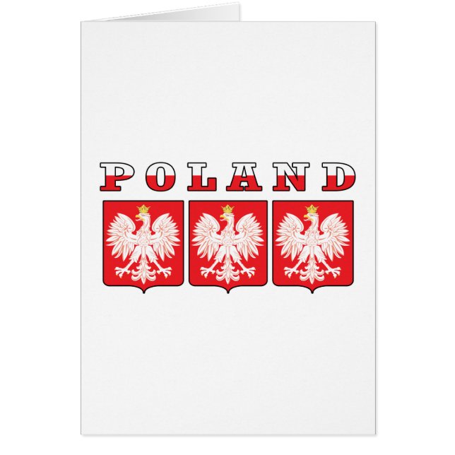 Cartão Polônia Eagle Shields (Frente)