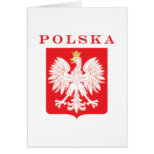 Cartão Polska Eagle Red Shield