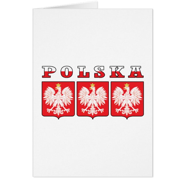 Cartão Polska Eagle Shields (Frente)