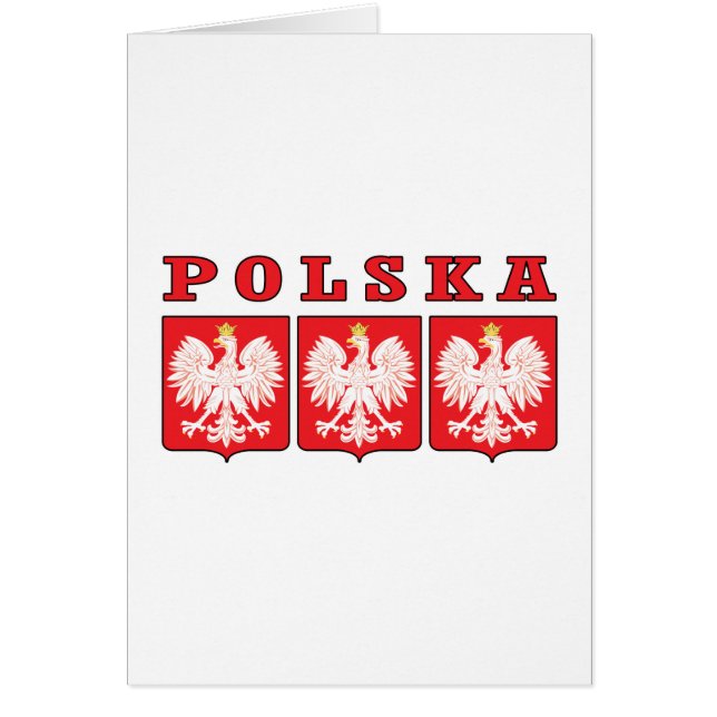 Cartão Polska Eagle Shields (Frente)