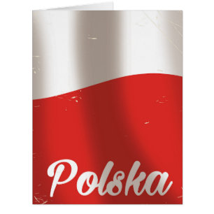 Cartão Polska, pôster de viagem vintage da Polônia