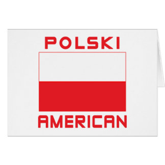 Cartão Polski American Flag
