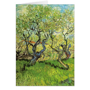 Cartão Pomar em Blossom por Vincent van Gogh