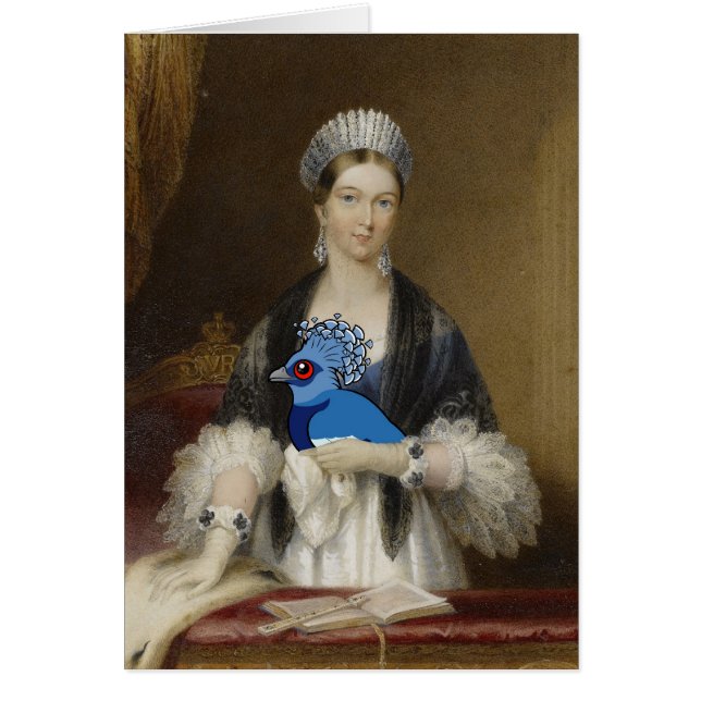 Cartão Pombo coroado Victoria da rainha (Frente)