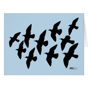 Cartão Pombos de Voo Voadores