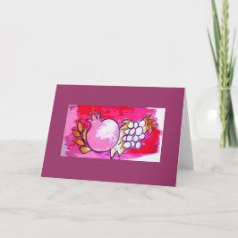 Cartão Pomegranate and Grape Greeting/Note card