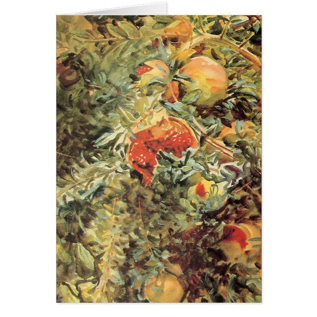 Cartão Pomegranatos II por John Singer Sargent (Frente)