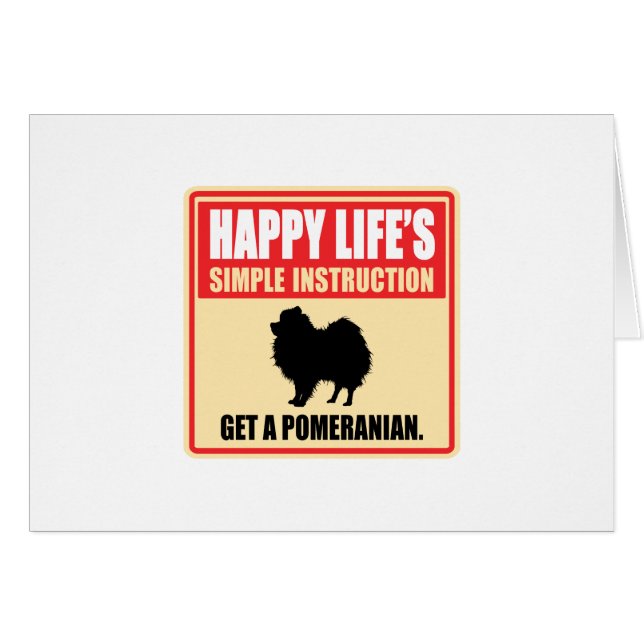 Cartão Pomeranian (Frente Horizontal)