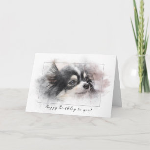 Cartão Pomeranian dog birthday