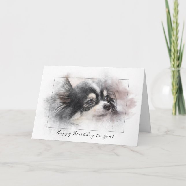 Cartão Pomeranian dog birthday (Frente)