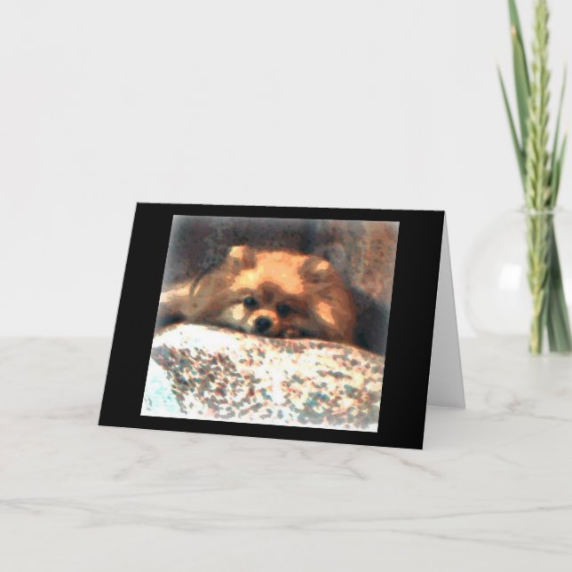 Cartão Pomeranian Notecard (Frente)