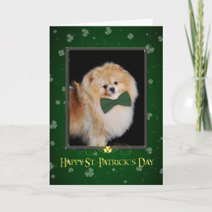 Cartão Pomeranian St. Patrick's Day Card