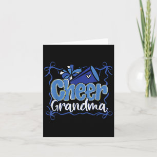 Cartão Pompoms de Arco Azul Coquete Cheer Avó G-ma